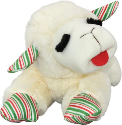 Show full view: Multipet Lamb Chop Candy Cane Squeaky Plush Dog Toy, 10.5-in slide 6 of 6