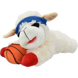 Multipet Basketball Lamb Chop Squeaky Plush Dog Toy, 10.5-in