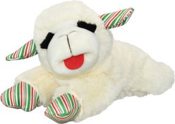 Multipet Lamb Chop Candy Cane Squeaky Plush Dog Toy, 10.5-in