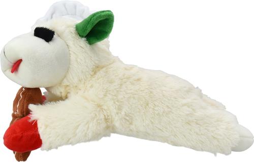 Show full view: Multipet Lamb Chop Gingerbread Baker Squeaky Plush Dog Toy, 10.5-in slide 4 of 7