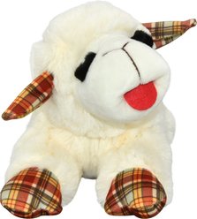 Multipet Lamb Chop Plaid Squeaky Plush Dog Toy, 10.5-in slide 2 of 6