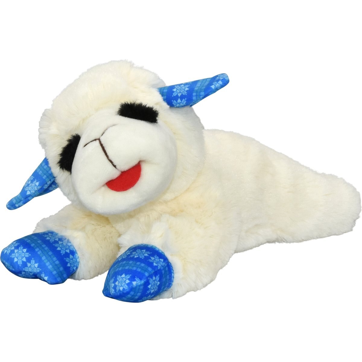 Multipet Lamb Chop Snowflake Squeaky Plush Dog Toy, 10.5-in