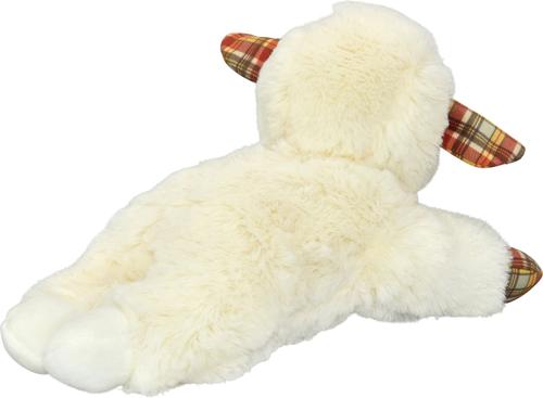Show full view: Multipet Lamb Chop Plaid Squeaky Plush Dog Toy, 10.5-in slide 3 of 6