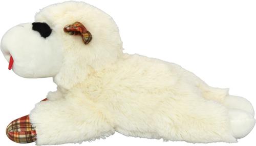 Show full view: Multipet Lamb Chop Plaid Squeaky Plush Dog Toy, 10.5-in slide 2 of 6