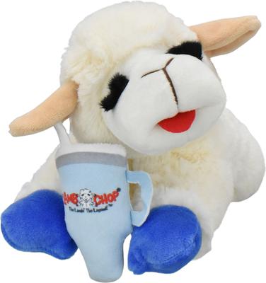 Show full view: Multipet Lamb with Drink Tumbler Squeaky Plush Dog Toy, 10.5-in slide 6 of 6
