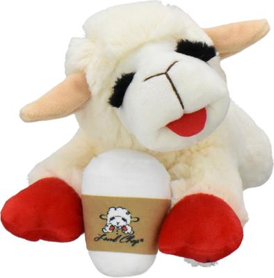 Show full view: Multipet Lamb Chop with Coffee Cup Squeaky Plush Dog Toy, 10.5-in slide 7 of 7