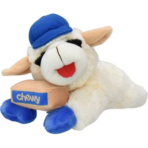 Multipet Lamb Chop with Chewy Box Squeaky Plush Dog Toy