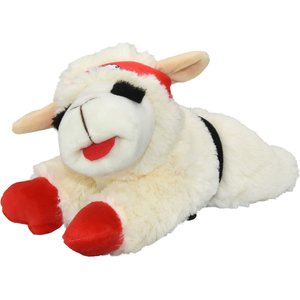 Multipet Lamb Chop Karate Squeaky Plush Dog Toy, 10.5-in