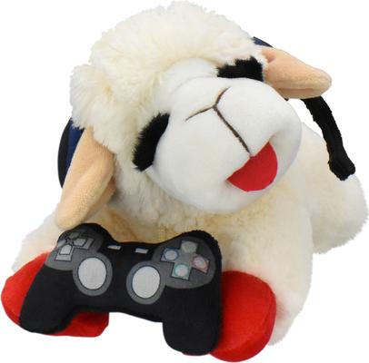 Show full view: Multipet Lamb Chop Gamer Squeaky Plush Dog Toy, 10.5-in slide 6 of 6