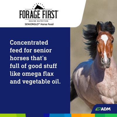 Show full view: ADM Forage First SeniorGlo Horse Feed, 50-lb bag slide 5 of 9