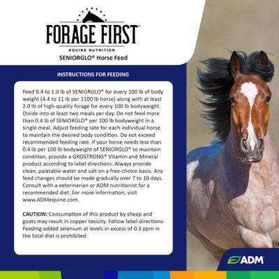 Show full view: ADM Forage First SeniorGlo Horse Feed, 50-lb bag slide 2 of 9