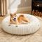 Show in main carousel: Bedsure Donut Bolster Dog Bed with Removable Cover, Cream, Large slide 1 of 9