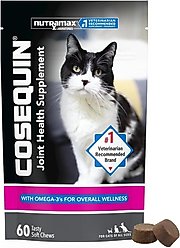 Nutramax Cosequin Hip & Joint with Glucosamine, Chondroitin & Omega-3s Soft Chew Joint Supplement for Cats, 60 count slide 1 of 8