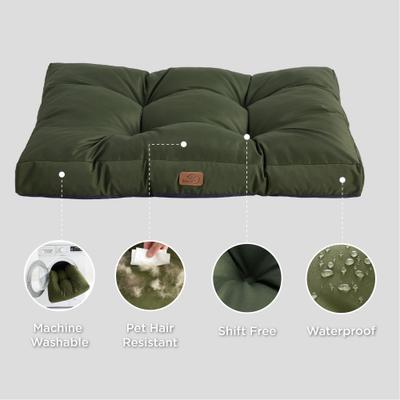 Show full view: Bedsure Waterproof Oxford Fabric Crate Dog Bed, Green, Medium slide 2 of 8