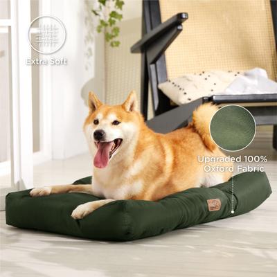 Show full view: Bedsure Waterproof Oxford Fabric Crate Dog Bed, Green, Medium slide 3 of 8