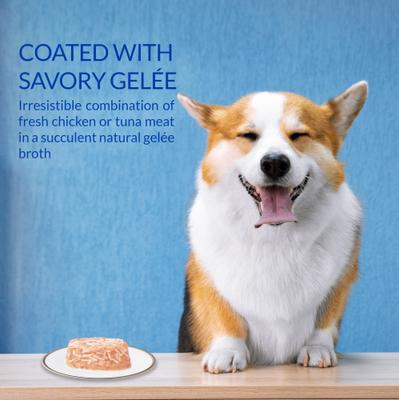 Show full view: Inaba Twin Packs Chicken with Vegetables & Cheese Recipe Grain-Free Dog Food Topper, 1.23-oz pouch, 16 count slide 4 of 7