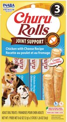 Inaba Churu Rolls Joint Support Chicken with Cheese Recipe Grain-Free Soft & Chewy Dog Treats, 0.42-oz tube, 18 count