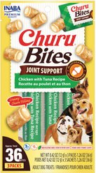 Inaba Churu Bites Joint Support Chicken with Tuna Recipe Grain-Free Soft & Chewy Dog Treats, 0.42-oz tube, 18 count