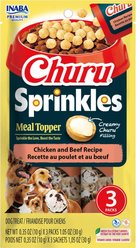 Inaba Churu Sprinkles Chicken & Beef Recipe Grain-Free Soft & Chewy Dog Treats, 0.35-oz tube, 18 count