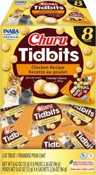 Inaba Churu Tidbits Chicken Recipe Grain-Free Cat Treats, 0.42-oz tube, 8 count