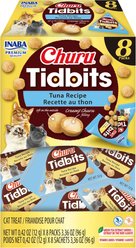 Inaba Churu Tidbits Tuna Recipe Grain-Free Cat Treats, 0.42-oz tube, 8 count