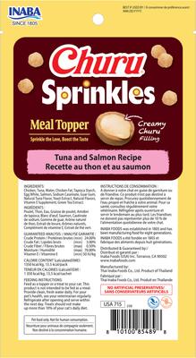 Show full view: Inaba Churu Sprinkles Tuna & Salmon Recipe Grain-Free Cat Treats, 0.35-oz tube, 18 count slide 3 of 8