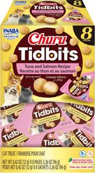 Inaba Churu Tidbits Tuna & Salmon Recipe Grain-Free Cat Treats, 0.42-oz tube, 8 count