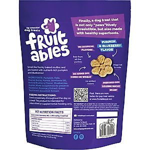 Fruitables Pumpkin & Blueberry Flavor Dog Treats, 7-oz bag