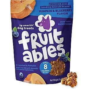 Fruitables Pumpkin & Blueberry Flavor Dog Treats, 7-oz bag