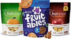 Variety Pack - Fruitables Pumpkin & Blueberry Flavor Dog Treats, Pumpkin & Apple & Bacon & Apple Flavors