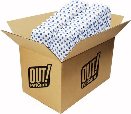 Show full view: OUT! Disposable Male Wraps, 96 count, tXS/S: 13 to 18-in waist + Fruitables Pumpkin & Blueberry Flavor Crunchy Dog Treats, 7-oz bag slide 6 of 10