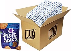 OUT! Disposable Male Wraps, 96 count, tXS/S: 13 to 18-in waist + Fruitables Pumpkin & Blueberry Flavor Crunchy Dog Treats, 7-oz bag