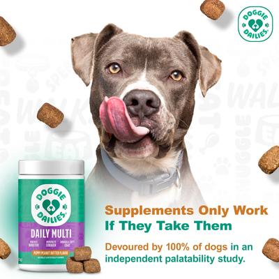 Show full view: Doggie Dailies 5-in-1 Multivitamin Soft Chew Dog Supplement, 225 count slide 4 of 11