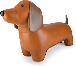 Zuny Teckel Stool, Tan/Brown