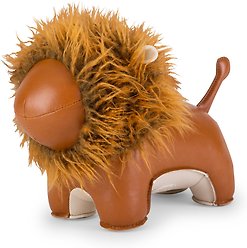 Zuny Lion Lino Bookend, Tan/Wheat