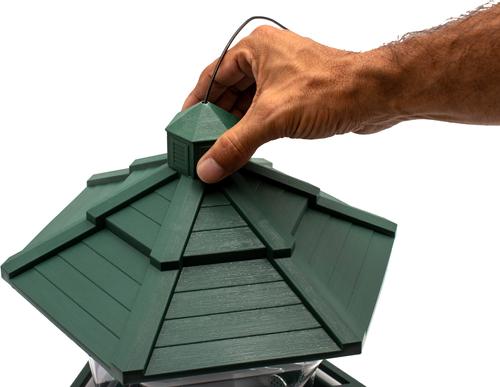 Show full view: Pennington Earth Smart Recycled EcoGazebo Bird Feeder, Green slide 3 of 11