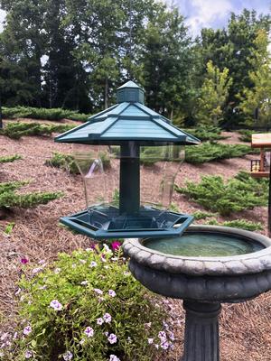 Show full view: Pennington Earth Smart Recycled EcoGazebo Bird Feeder, Green slide 2 of 11