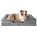Bedsure Orthopedic Bolster Dog Sofa Bed with Removable Cover, Grey, X-Large