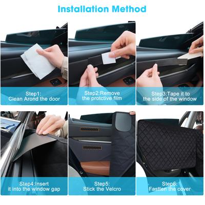 Show full view: JOEJOY Oxford Fabric Dog Car Seat Cover with Side Flaps, Black, 59.45 x 94.49 x 31.1-in slide 6 of 8