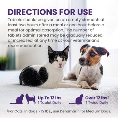 Show full view: Nutramax Denamarin with S-Adenosylmethionine & Silybin Tablets Liver Supplement for Small Dogs & Cats, 30 count slide 8 of 13
