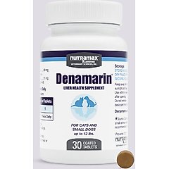 Nutramax Denamarin with S-Adenosylmethionine & Silybin Tablets Liver Supplement for Small Dogs & Cats, 30 count bottle