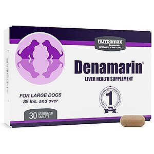 Nutramax Denamarin with S-Adenosylmethionine & Silybin Tablet Liver Supplement for Large Dogs, 30 count