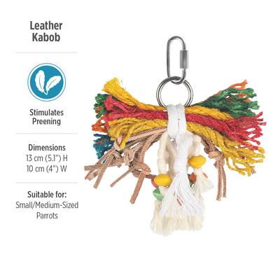 Show full view: Hari Smart Play Leather Kabob Bird Toy slide 5 of 5