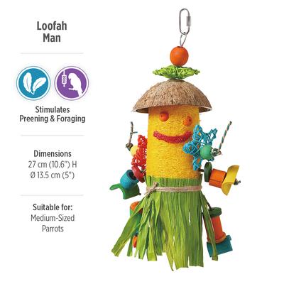 Show full view: Hari Smart Play Loofah Man Bird Toy slide 3 of 4