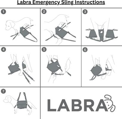 Show full view: Labra Emergency Carry Sling Backpack Rehabilitation Lift Handicapped Support Dog Harness, X-Large: 31-in chest slide 8 of 9