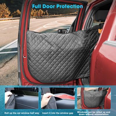 Show full view: JOEJOY Oxford Fabric Dog Car Seat Cover with Side Flaps, Black, 59.45 x 94.49 x 31.1-in slide 4 of 8