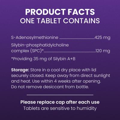 Nutramax Denamarin with S-Adenosylmethionine & Silybin Tablet Liver Supplement for Large Dogs