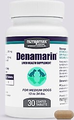 Nutramax Denamarin with S-Adenosylmethionine & Silybin Tablets Liver Supplement for Medium Dogs, 30 count bottle