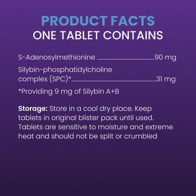 Show full view: Nutramax Denamarin with S-Adenosylmethionine & Silybin Tablets Liver Supplement for Small Dogs & Cats, 30 count slide 7 of 13