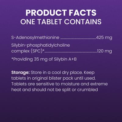 Show full view: Nutramax Denamarin with S-Adenosylmethionine & Silybin Tablet Liver Supplement for Large Dogs, 30 count slide 7 of 13